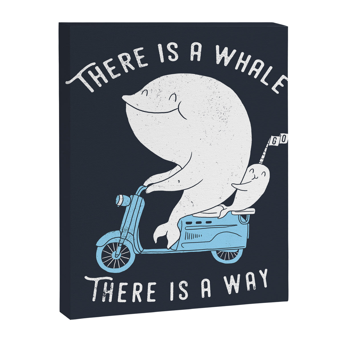 There is a whale Canvas Print Gallery Image 6