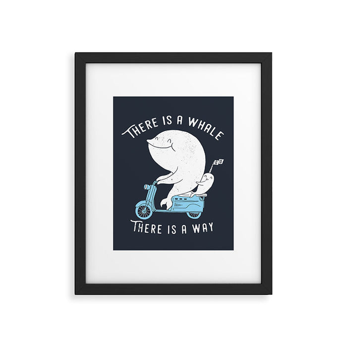 There is a whale Framed Art Print Gallery Image 1