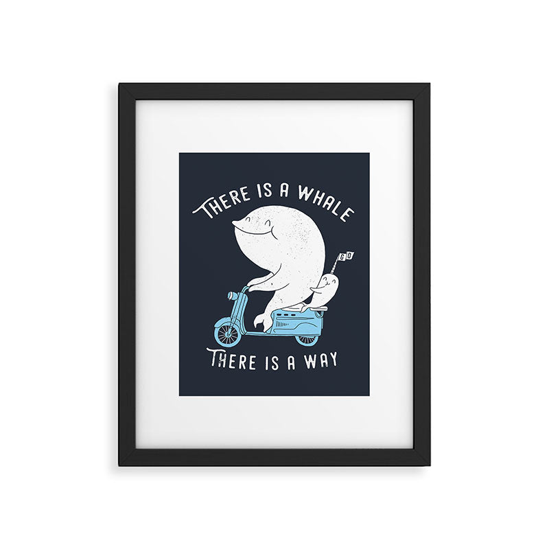 There is a whale Framed Art Print Gallery Image 5