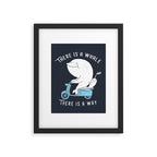 There is a whale Framed Art Print Gallery Image 5