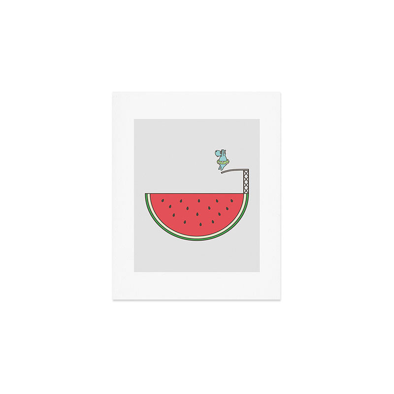Watermelon Dive Art Print Gallery Image 1