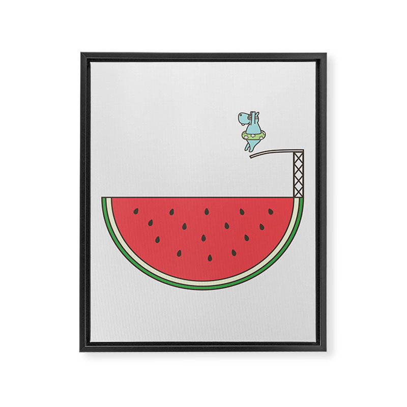 Watermelon Dive Framed Canvas Print Gallery Image 8