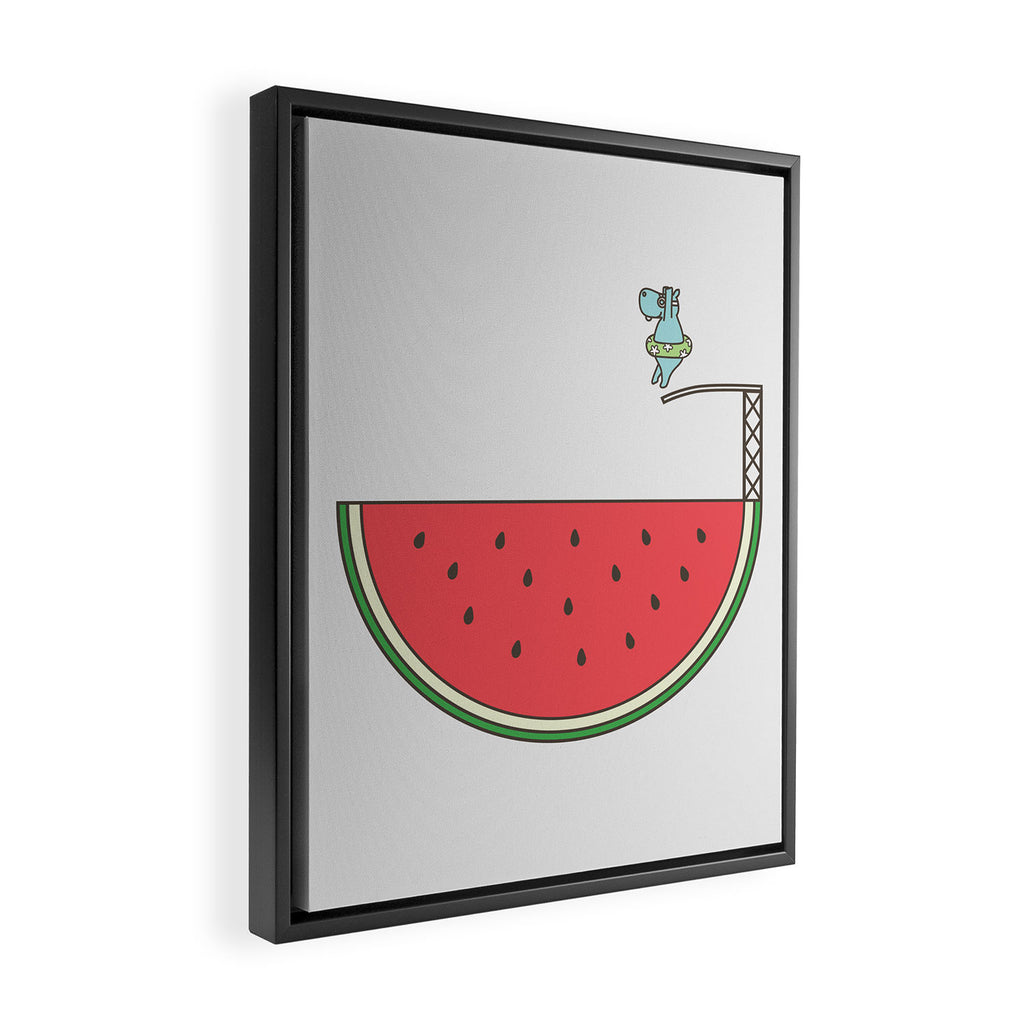Watermelon Dive Framed Canvas Print Gallery Image 2