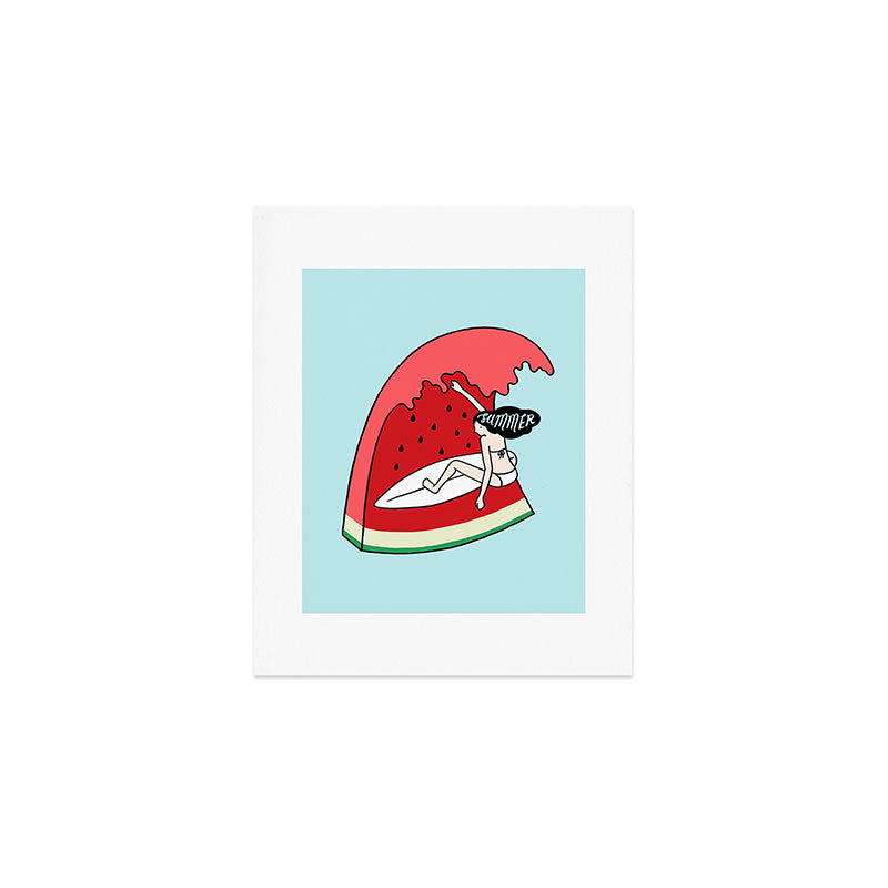 Watermelon Surf Art Print Gallery Image 1