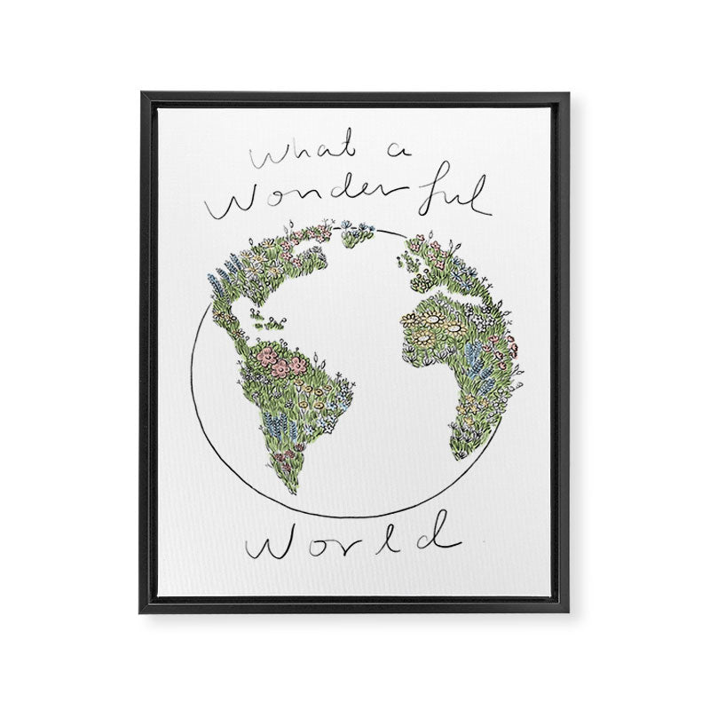 What a Wonderful World Framed Canvas Print Gallery Image 6