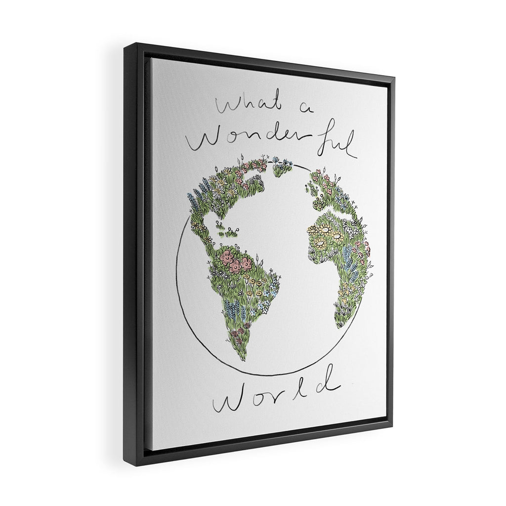 What a Wonderful World Framed Canvas Print Gallery Image 2