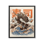 Great Sushi Dragon Framed Canvas Print Gallery Image 8