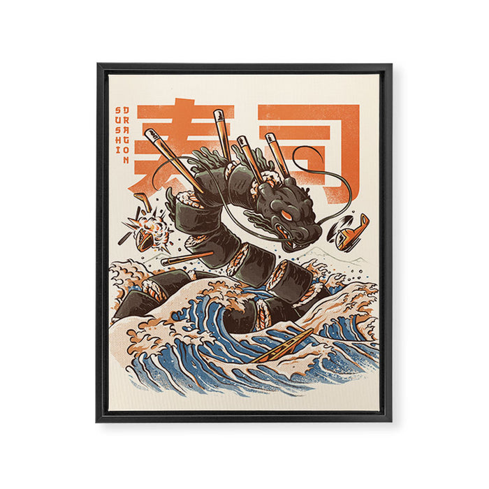 Great Sushi Dragon Framed Canvas Print Gallery Image 1