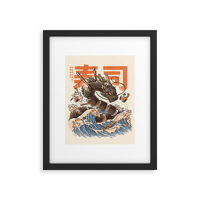 Great Sushi Dragon Framed Art Print Gallery Image 1