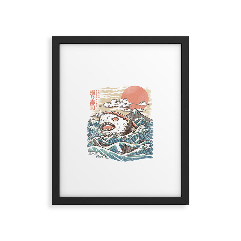 Sharkiri Sushi Framed Art Print Gallery Image 6