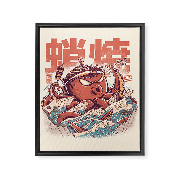 Takoyaki Attack Framed Canvas Print Gallery Image 1