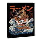 The black Great Ramen Canvas Print Gallery Image 8