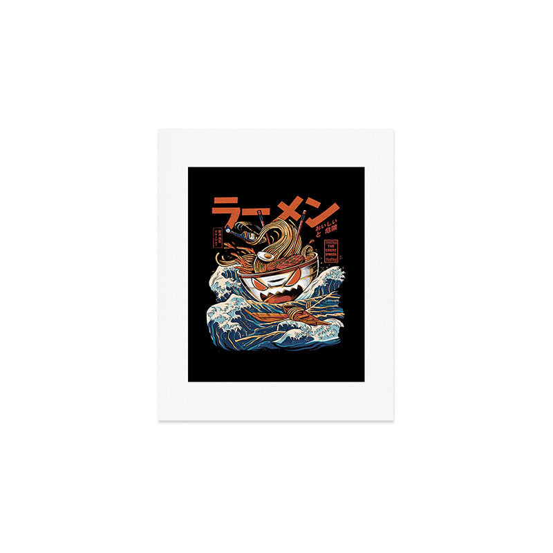 The black Great Ramen Art Print Gallery Image 1