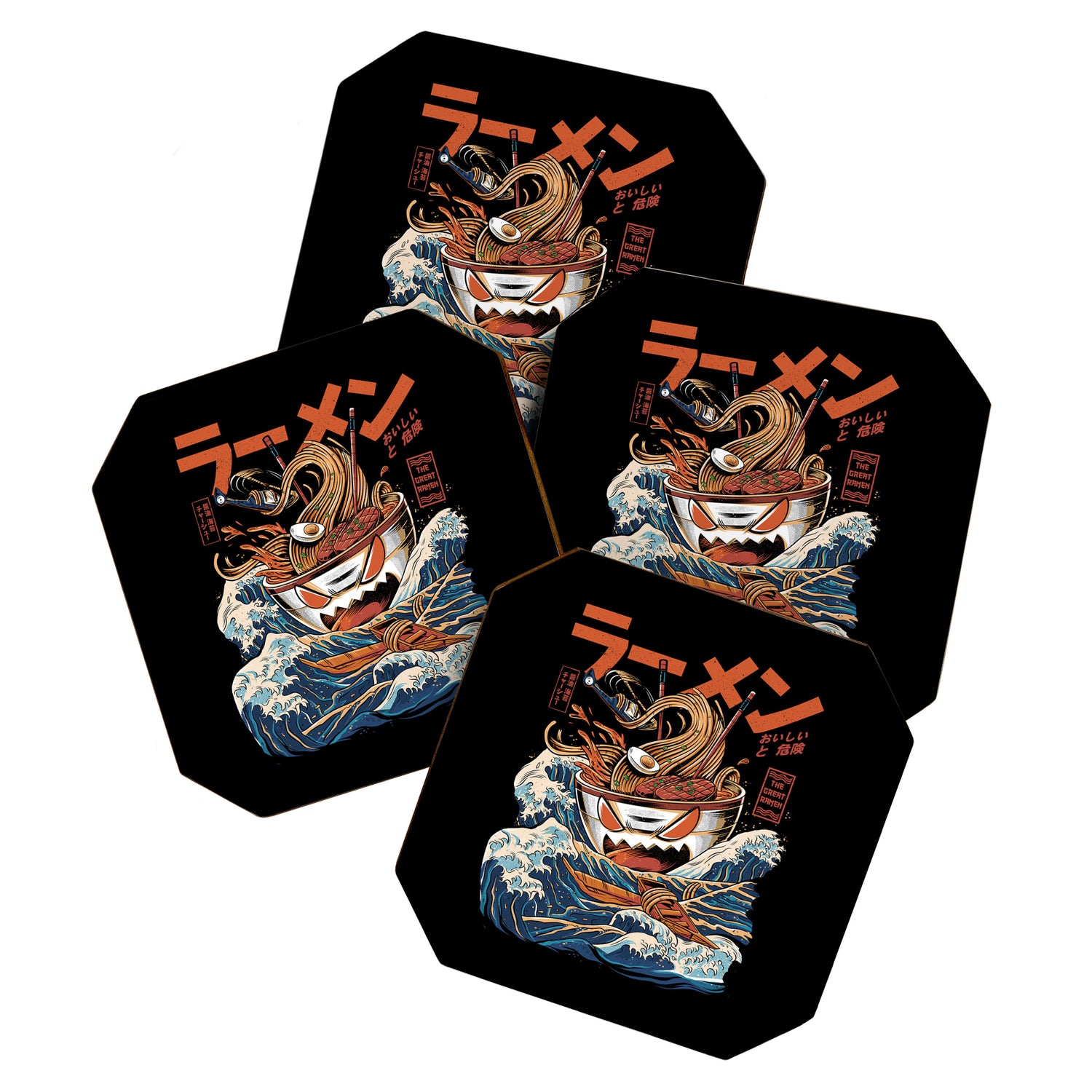 The black Great Ramen Coaster Gallery Image 1