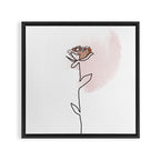 Linear Rose Framed Canvas Print Gallery Image 3