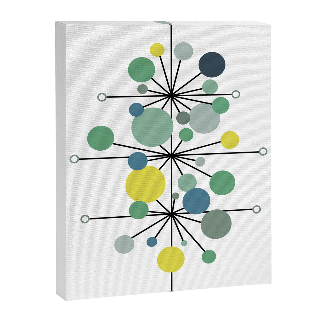 Atomic Age Nuclear Abstract Motif â Mid Century Modern Pattern Canvas Print Gallery Image 8