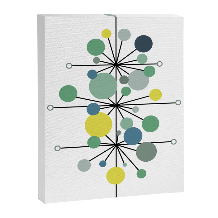 Atomic Age Nuclear Abstract Motif â Mid Century Modern Pattern Canvas Print Gallery Image 1