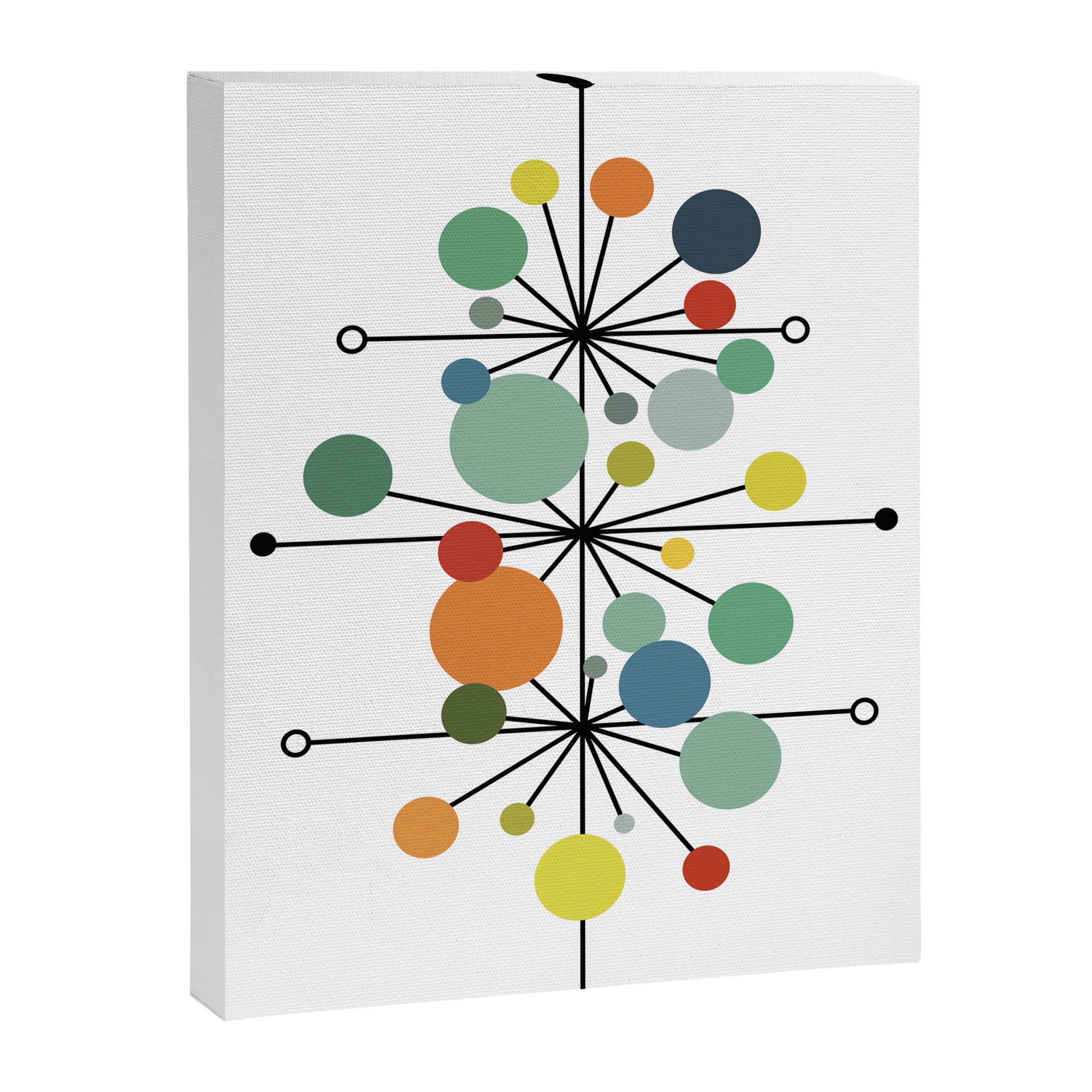 Atomic Age Nuclear Abstract Motif â Mid Century Modern Pattern Canvas Print Gallery Image 8