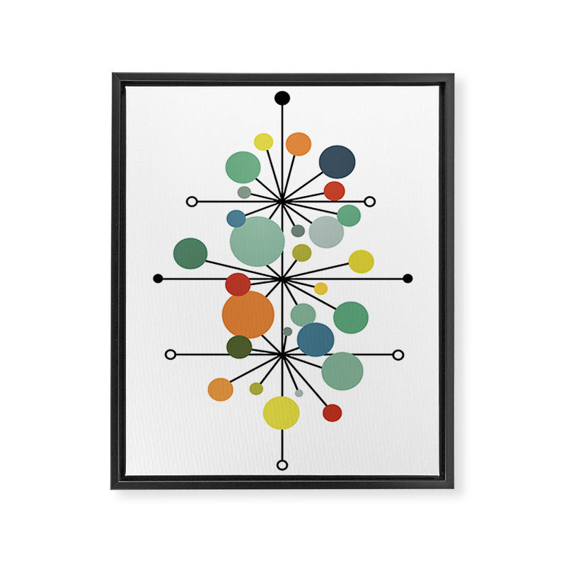 Atomic Age Nuclear Abstract Motif â Mid Century Modern Pattern Framed Canvas Print Gallery Image 8
