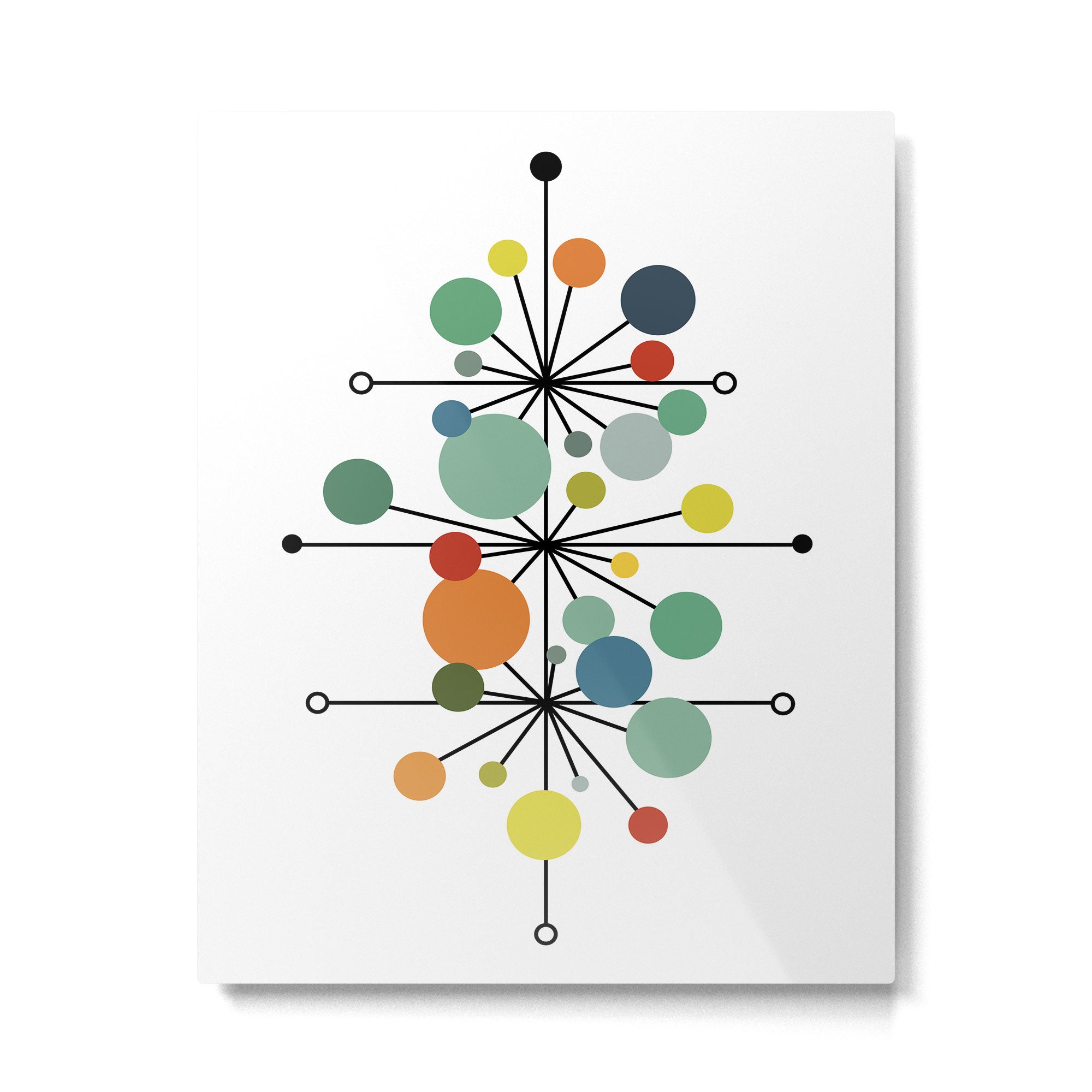 Atomic Age Nuclear Abstract Motif â Mid Century Modern Pattern Metal Print Gallery Image 6