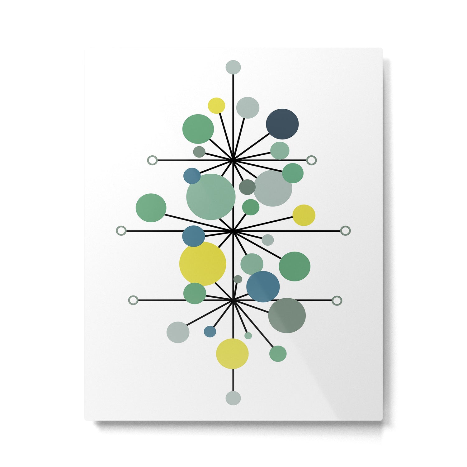 Atomic Age Nuclear Abstract Motif â Mid Century Modern Pattern Metal Print Gallery Image 6