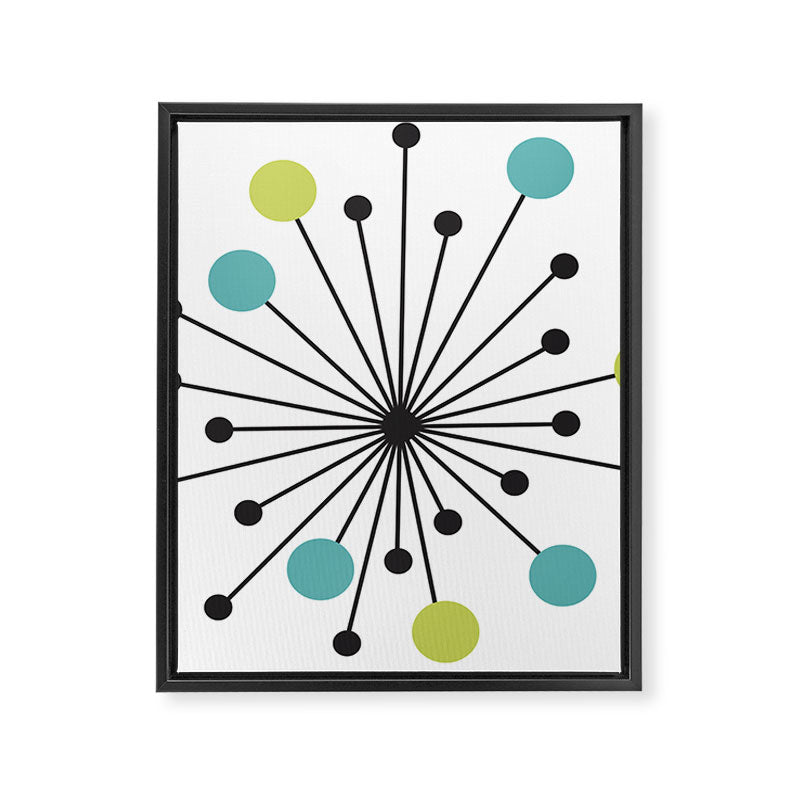 Atomic Age Nuclear Motif â Mid Century Modern Framed Canvas Print Gallery Image 8