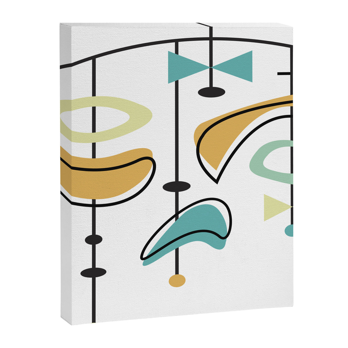 Mid Century Modern Abstract Atomic Age Canvas Print Gallery Image 8