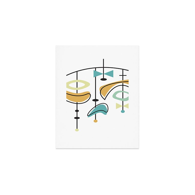 Mid Century Modern Abstract Atomic Age Art Print Gallery Image 1