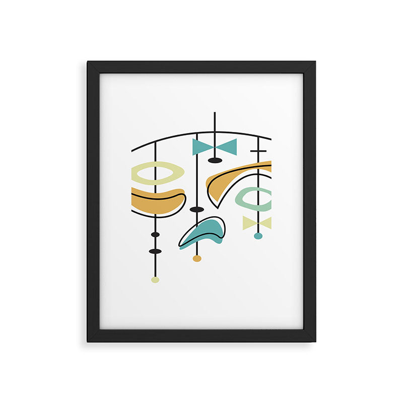 Mid Century Modern Abstract Atomic Age Framed Art Print Gallery Image 6