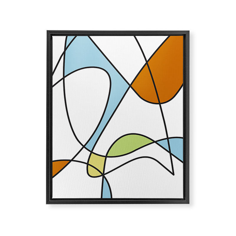 Mid Century Modern Abstract Design Framed Canvas Print Gallery Image 8
