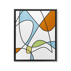 Mid Century Modern Abstract Design Framed Canvas Print Gallery Image 8