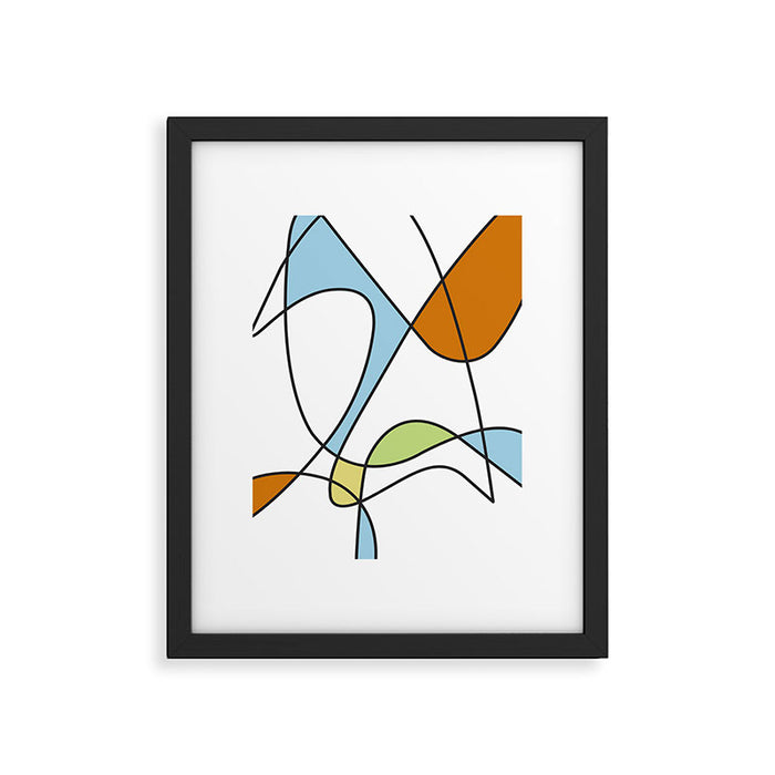 Mid Century Modern Abstract Design Framed Art Print Gallery Image 1