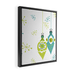 Mid Century Modern Christmas Ornaments Framed Canvas Print Gallery Image 2