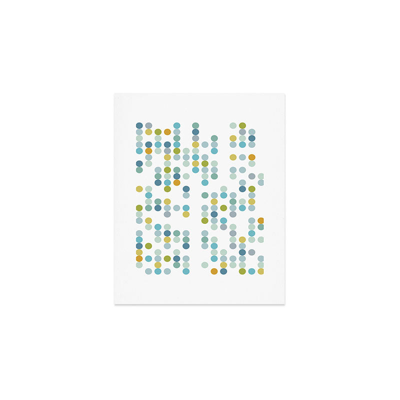 Mid Century Modern Circle Pattern Art Print Gallery Image 1