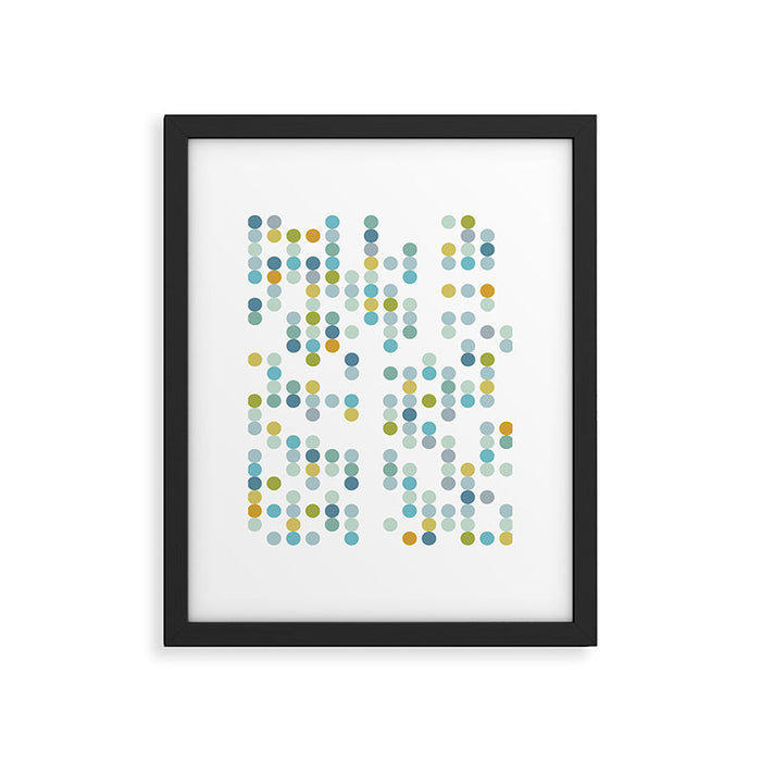 Mid Century Modern Circle Pattern Framed Art Print Gallery Image 1