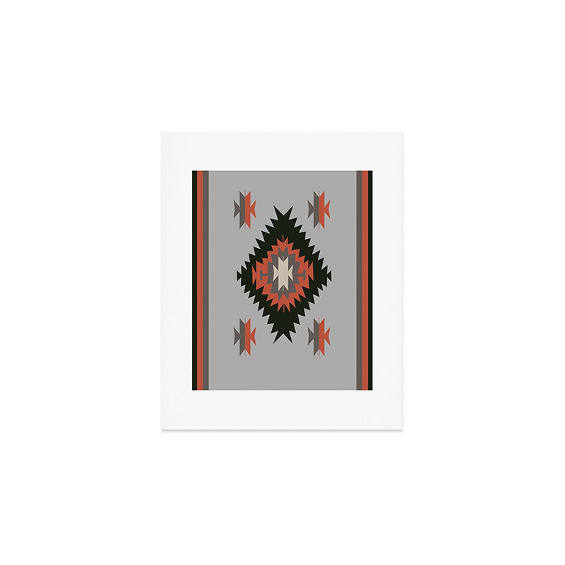 New Mexico Southwest Santa Fe Tribal Indian Pattern Art Print Gallery Image 1