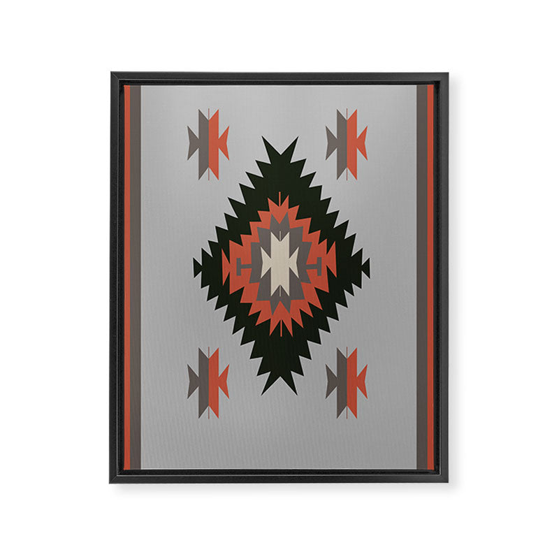 New Mexico Southwest Santa Fe Tribal Indian Pattern Framed Canvas Print Gallery Image 6