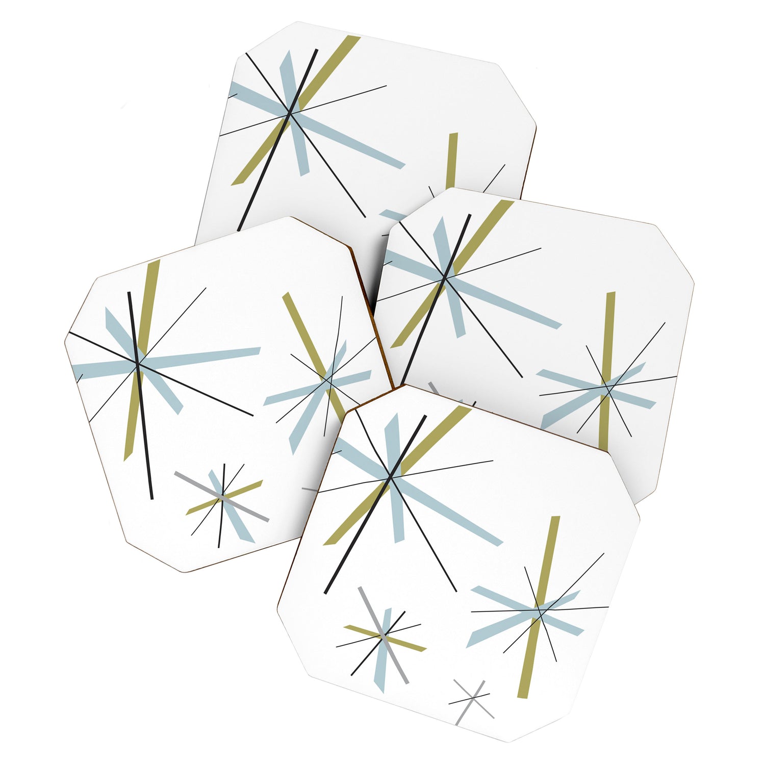 Retro Atomic Age Pattern Coaster Gallery Image 1