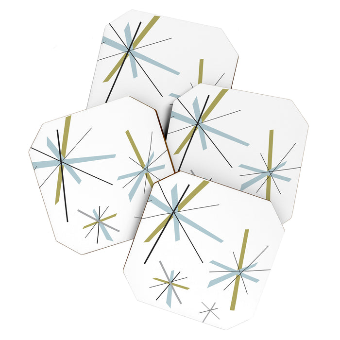 Retro Atomic Age Pattern Coaster Gallery Image 1