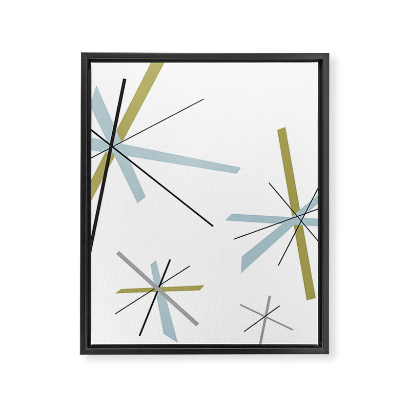 Retro Atomic Age Pattern Framed Canvas Print Gallery Image 6