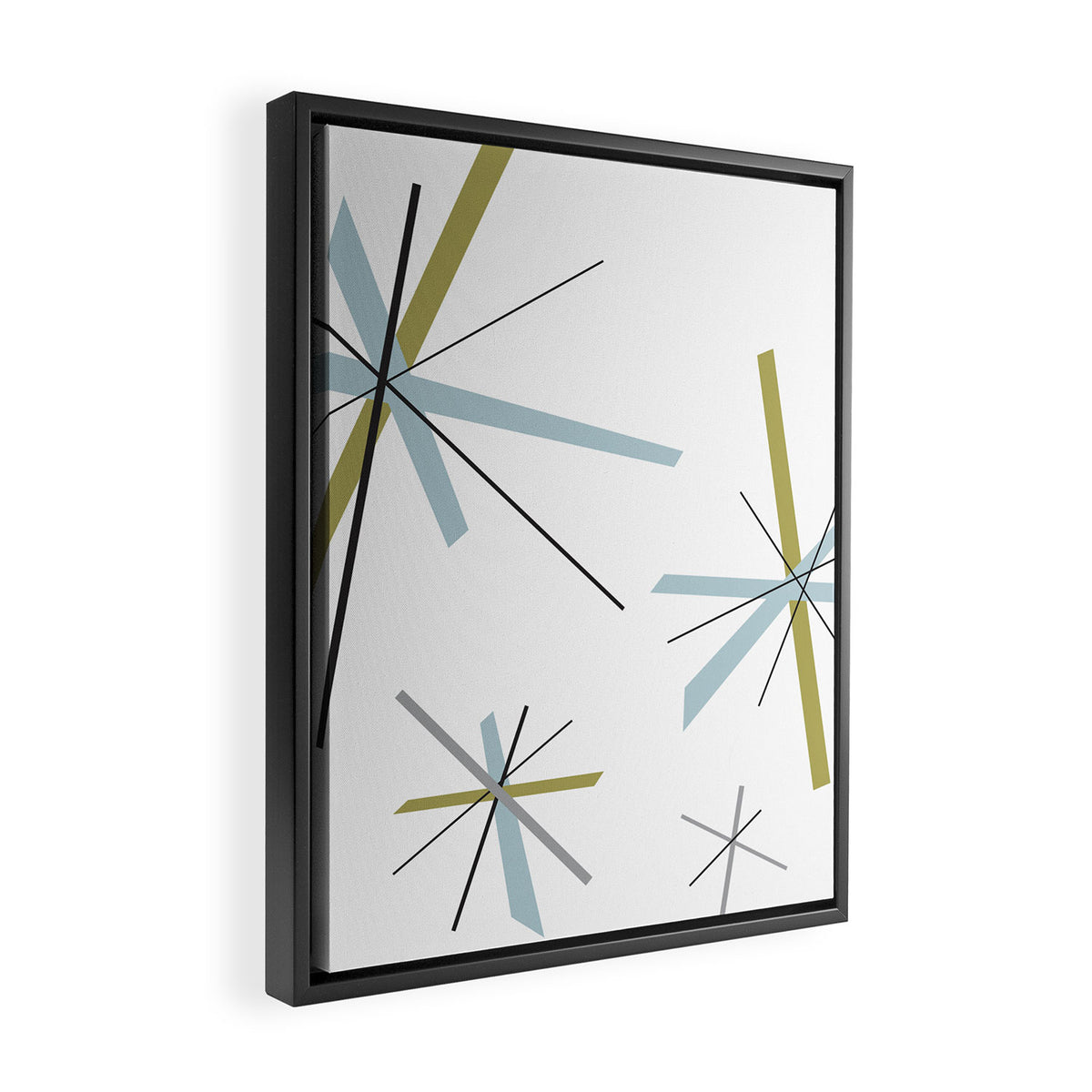 Retro Atomic Age Pattern Framed Canvas Print Gallery Image 2