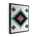 Southwest Santa Fe Geometric Tribal Indian Pattern Framed Canvas Print Gallery Image 2