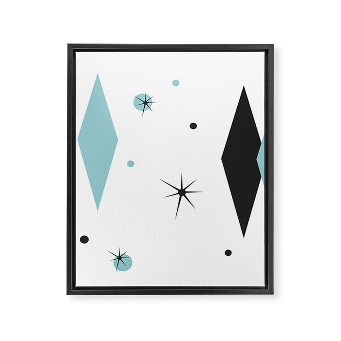 Vintage 1950s Mid Century Modern Design Framed Canvas Print Gallery Image 1
