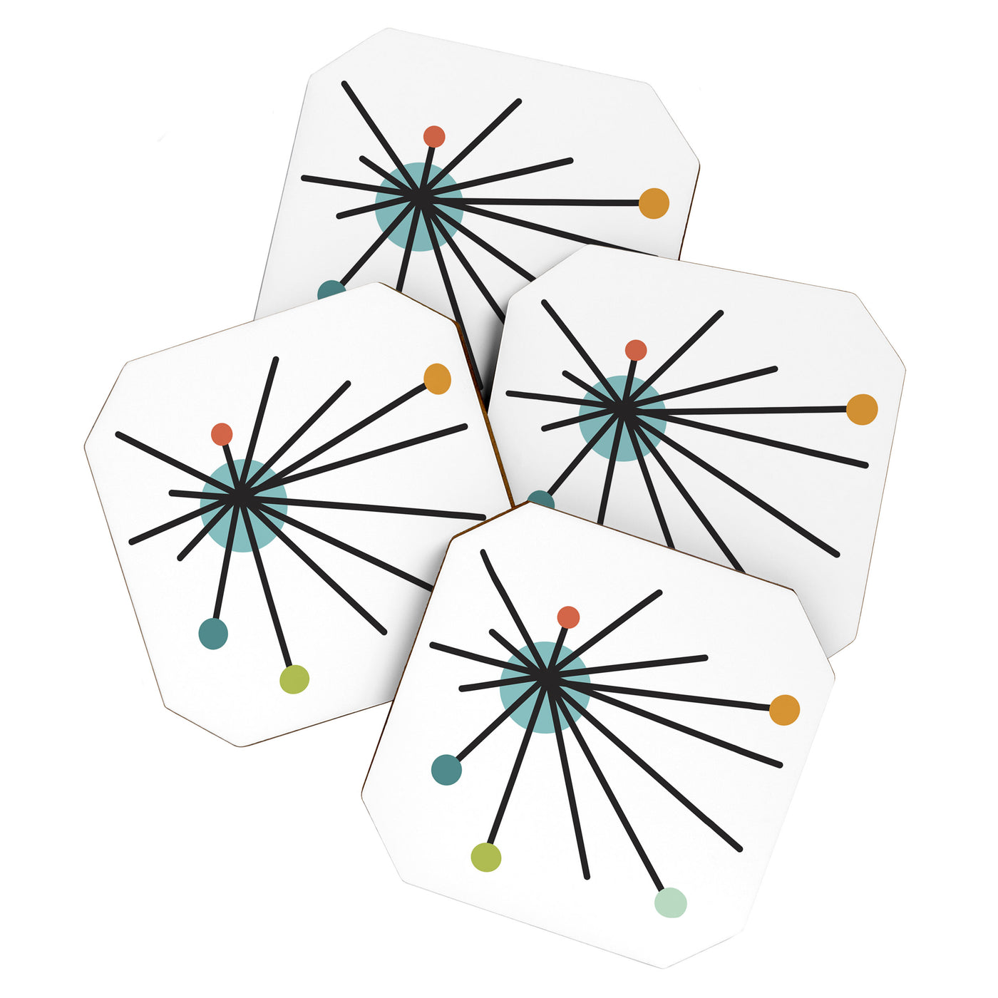 Vintage Atomic Age Mid Century Modern Coaster