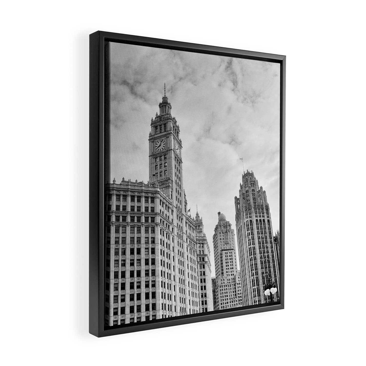 Chicago Iconic Wrigley Building Framed Canvas Print Gallery Image 2