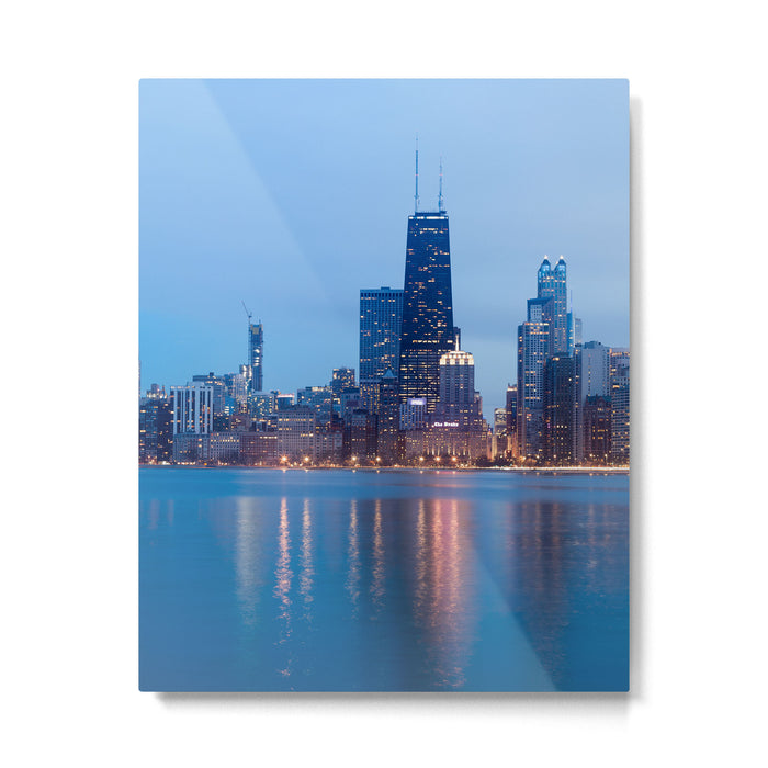 Chicago Lakefront Blue Hour Metal Print Gallery Image 1