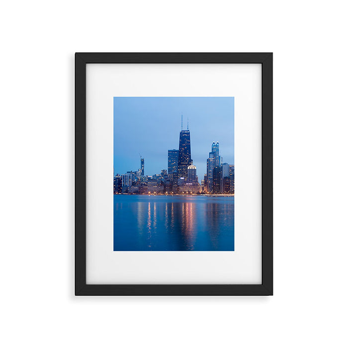 Chicago Lakefront Blue Hour Framed Art Print Gallery Image 1