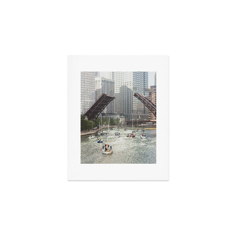 Chicago River, Bridges Up Art Print Gallery Image 1