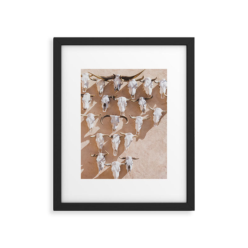 Cow Skulls Adobe - West Texas Photography Framed Art Print Gallery Image 5