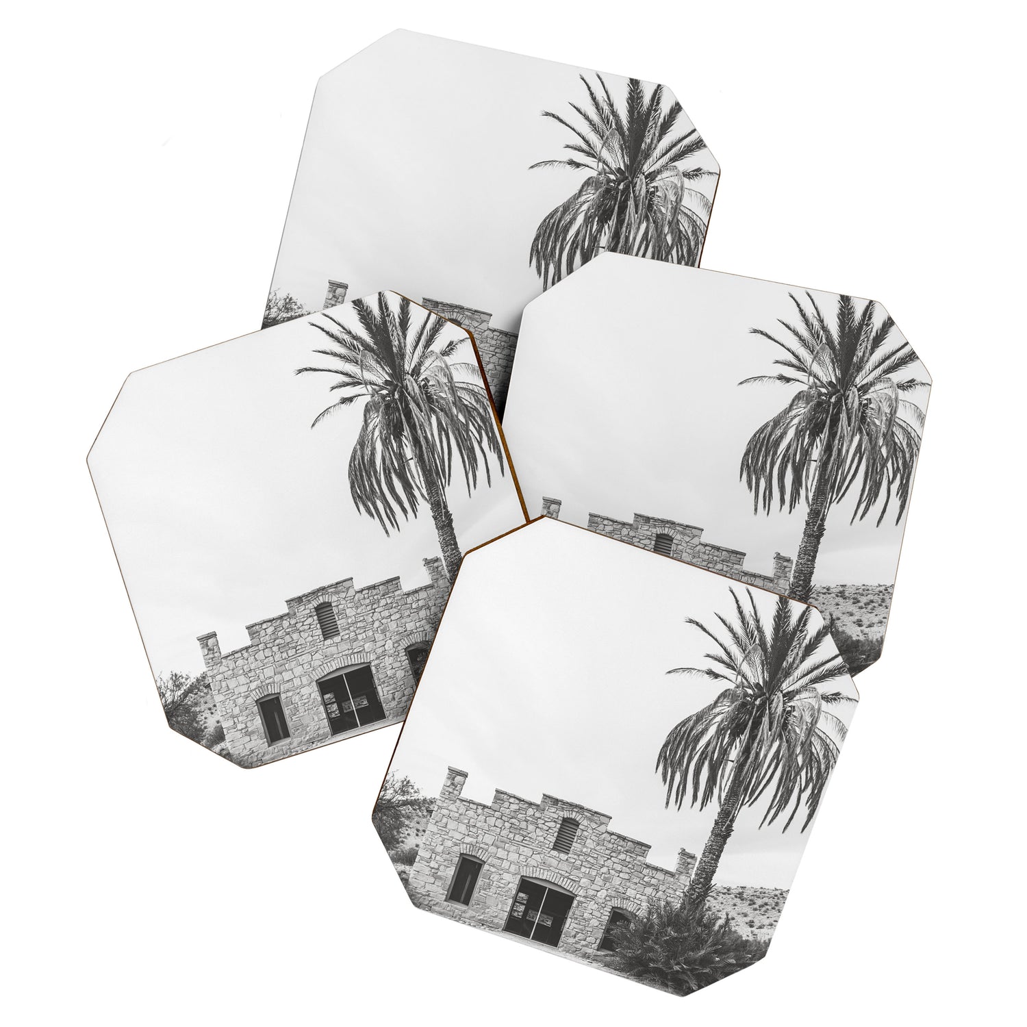 Hot Springs Black and White - Big Bend National Park Photography Coaster Gallery Image 1